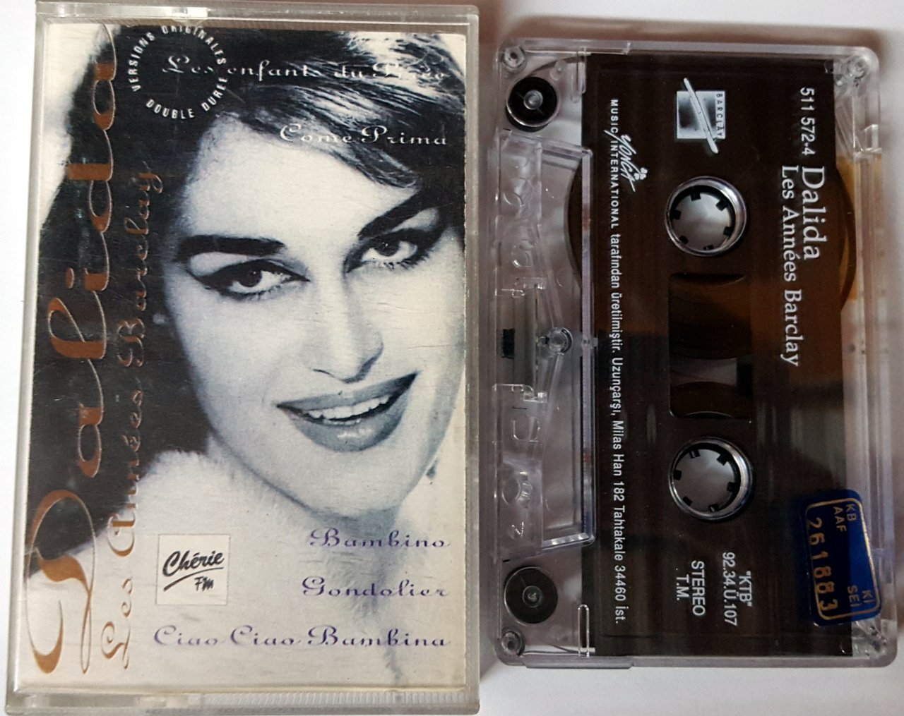 DALIDA - LES ANNEES BARCLAY (1992) YONCA CASSETTE MADE IN TURKEY ''USED''