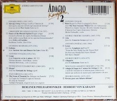 ADAGIO KARAJAN 2 / VIVALDI, BIZET, HANDEL, MOZART, GRIEG (1995) DEUTSCHE GRAMMOPHON CD 2.EL