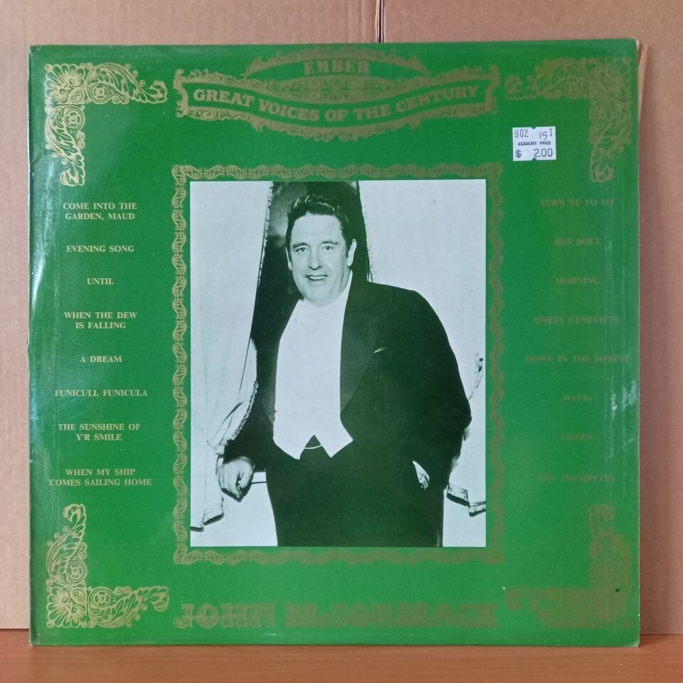 JOHN MCCORMACK – JOHN MCCORMACK (VOLUME TWO) - LP 2.EL PLAK
