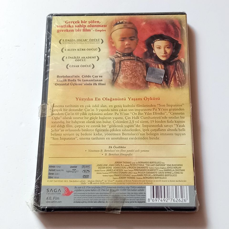 SON İMPARATOR - THE LAST EMPEROR - JOHN LONE, JOAN CHEN, PETER O\'TOOLE, YÖN.: BERNARDO BERTOLUCCI - DVD AMBALAJINDA SIFIR