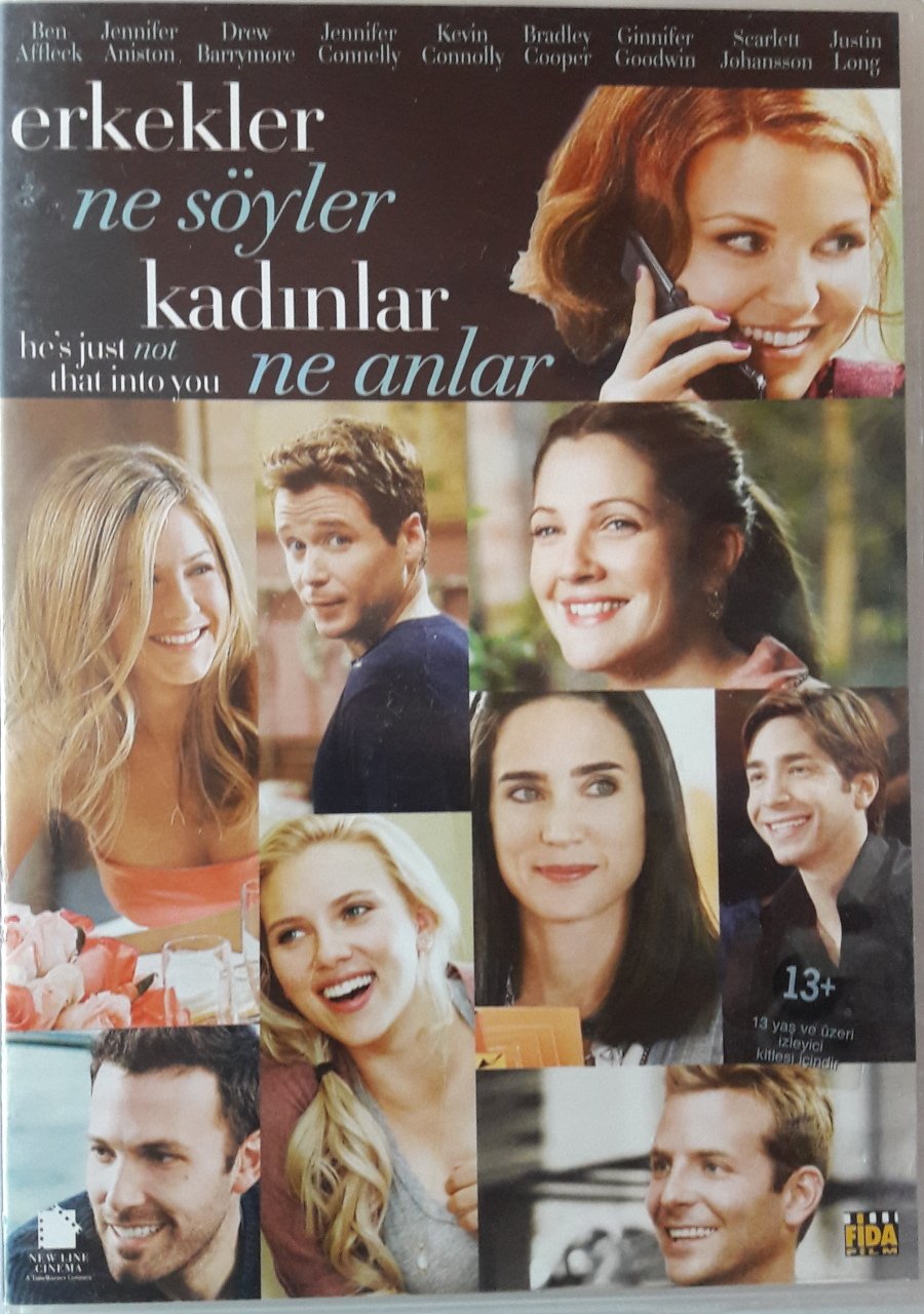 ERKEKLER NE SÖYLER KADINLAR NE ANLAR - HE'S JUST NOT THAT INTO YOU - BEN AFFLECK - JENNIFER ANISTON - DREW BARRYMORE - DVD 2.EL
