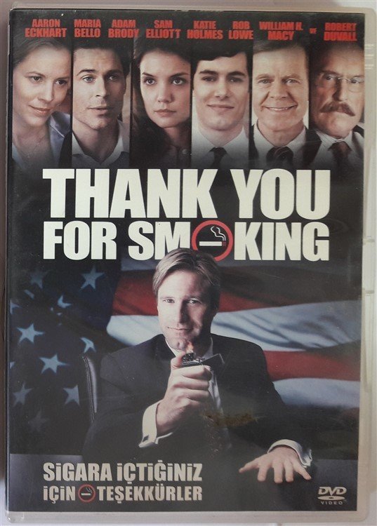 THANK YOU FOR SMOKING - SİGARA İÇTİĞİNİZ İÇİN TEŞEKKÜRLER - AARON ECKHART - MARIO BELLO - DVD 2.EL