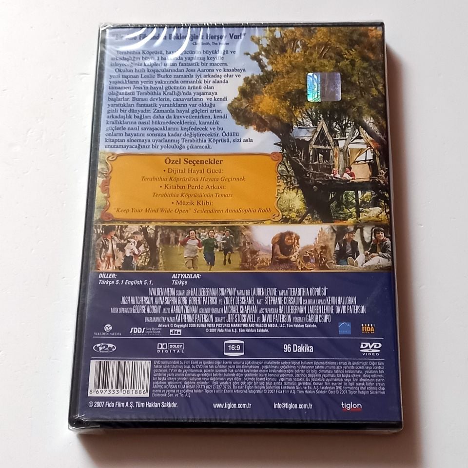 TERABITHIA KÖPRÜSÜ - BRIDGE TO TERABITHIA - JOSH HUTCHERSON, ANNASOPHIA ROBB, YÖN.: GABOR CSUPO - DVD AMBALAJINDA SIFIR