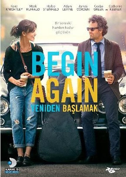 YENİDEN BAŞLAMAK - BEGIN AGAIN - KEIRA KNIGHTLEY - MARK RUFFALO - JOHN CARNEY - DVD 2.EL