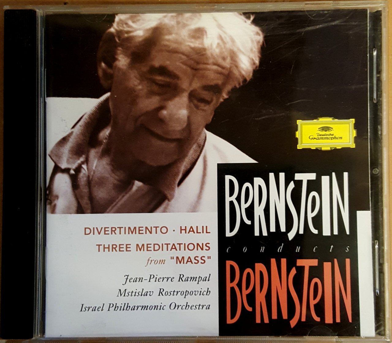 BERNSTEIN CONDUCTS BERNSTEIN - DIVERTIMENTO/HALIL/SLAVA/THREE MEDITATIONS FROM MASS ISRAEL PHILHARMONIC ORCH. - CD 2.EL