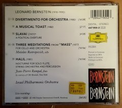 BERNSTEIN CONDUCTS BERNSTEIN - DIVERTIMENTO/HALIL/SLAVA/THREE MEDITATIONS FROM MASS ISRAEL PHILHARMONIC ORCH. - CD 2.EL