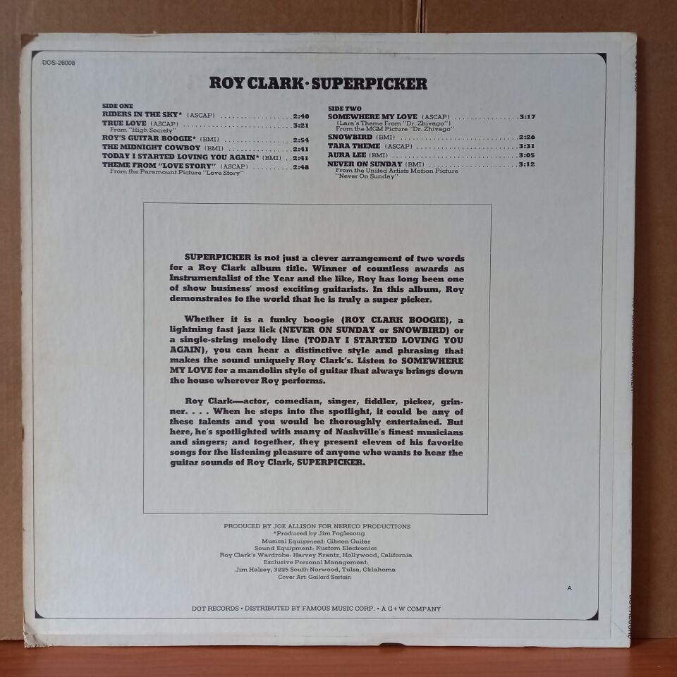 ROY CLARK – SUPERPICKER (1973) - LP 2.EL PLAK