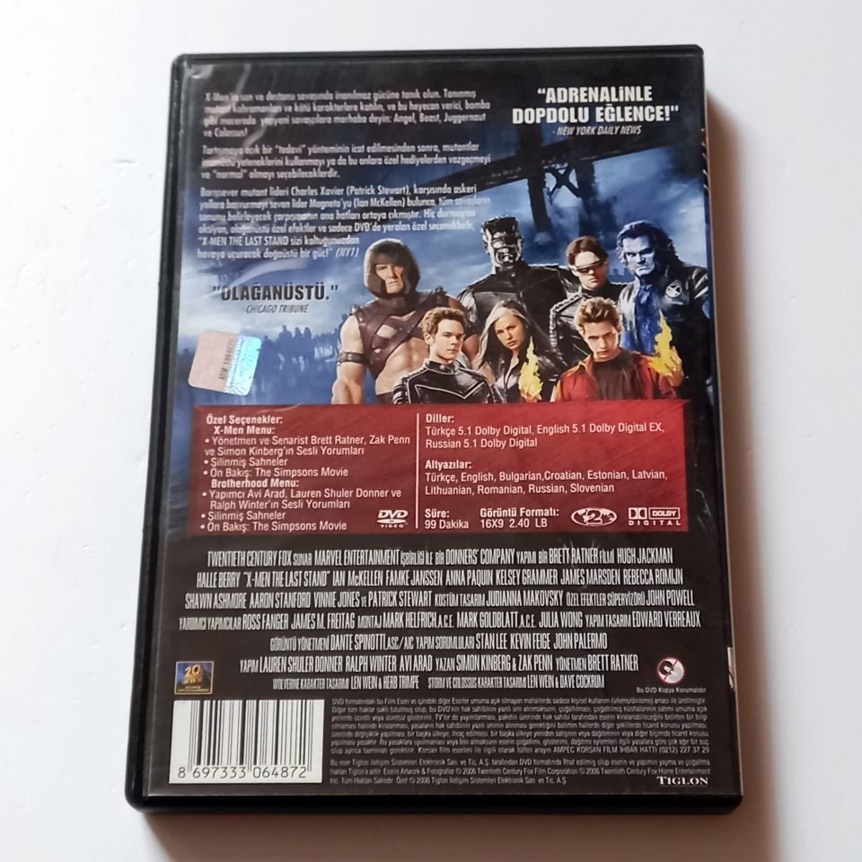 X-MEN THE LAST STAND - X-MEN SON DİRENİŞ - HUGH JACKMAN, HALLE BERRY, IAN MCKELLEN, YÖN.: BRETT RATTNER - DVD 2.EL