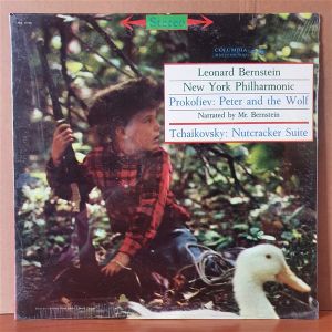 PROKOFIEV: PETER AND THE WOLF / TCHAIKOVSKY: NUTCRACKER SUITE / LEONARD BERNSTEIN, NEW YORK PHILHARMONIC (1960) - LP DÖNEM BASKISI SIFIR PLAK