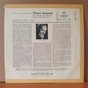 LUDWIG VAN BEETHOVEN / PIANO SONATAS NO.15, NO.16 / WILHELM KEMPFF - LP 2.EL PLAK