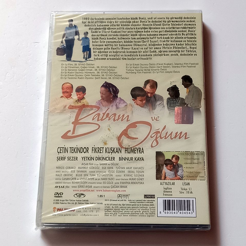 BABAM VE OĞLUM - ÇETİN TEKİNDOR, FİKRET KUŞKAN, HÜMEYRA, YÖN.: ÇAĞAN IRMAK - DVD AMBALAJINDA SIFIR