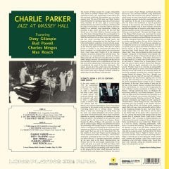 CHARLIE PARKER - JAZZ AT MASSEY HALL (1956) - LP 180GR YELLOW COLOURED 2018 EDITION SIFIR PLAK