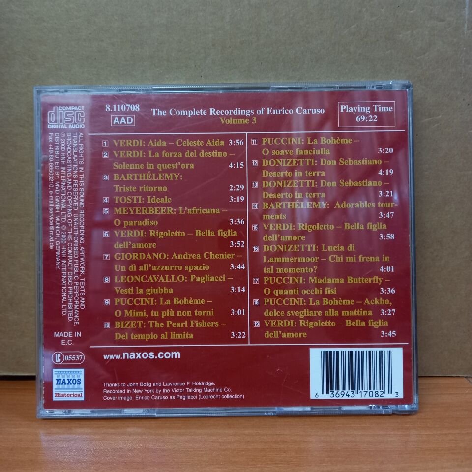 ENRICO CARUSO - COMPLETE RECORDINGS VOLUME3 (2000) - CD 2. EL