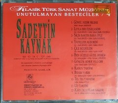 SADETTİN KAYNAK 1895-1961 / KLASİK TÜRK SANAT MÜZİĞİNDE UNUTULMAYAN BESTECİLER 4 (1992) GÖKSOY CD 2.EL