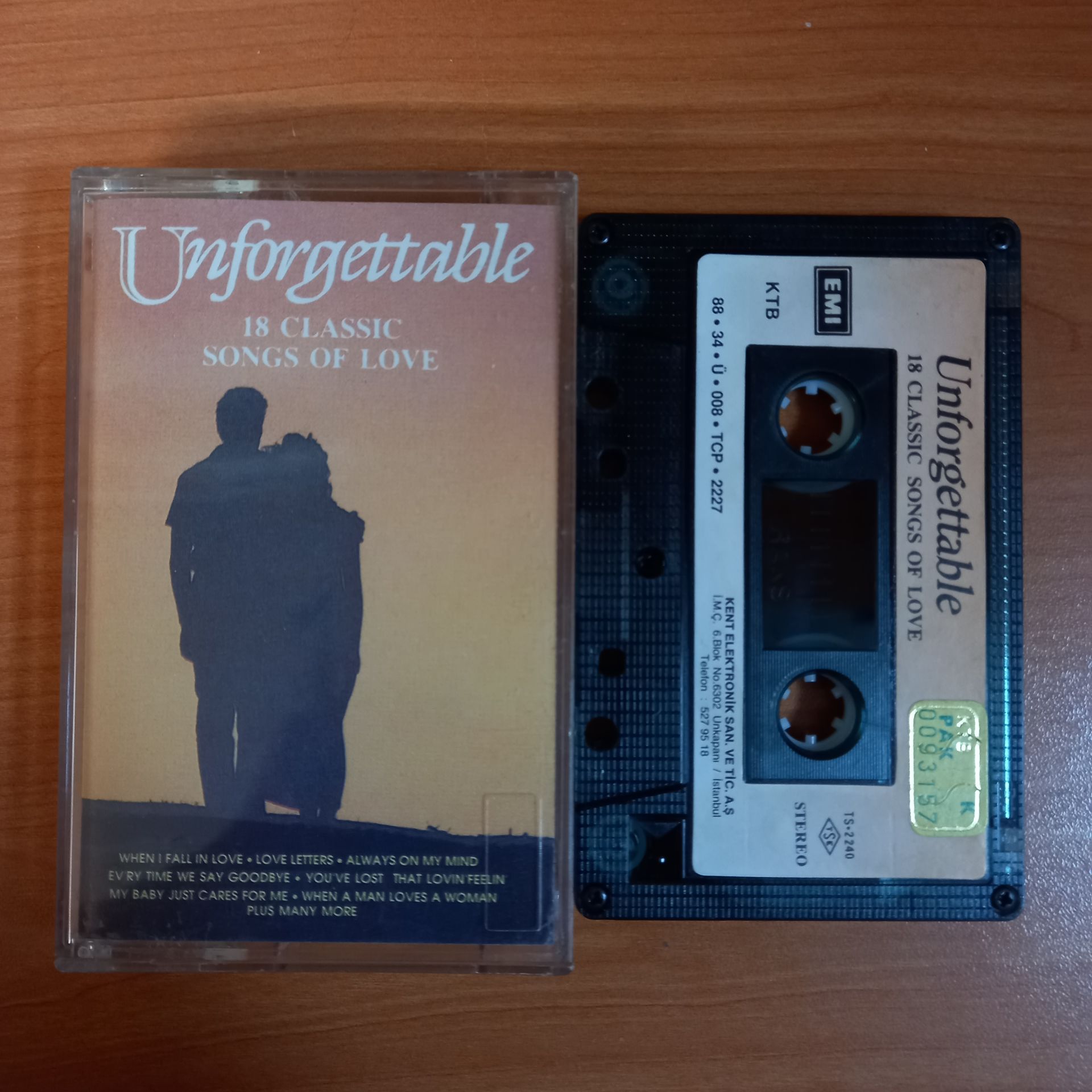 UNFORGETTABLE / 18 CLASSIC SONGS OF LOVE (1988) - KASET 2.EL