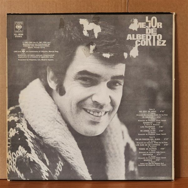 ALBERTO CORTEZ – LO MEJOR DE ALBERTO CORTEZ (1981) - LP 2.EL PLAK