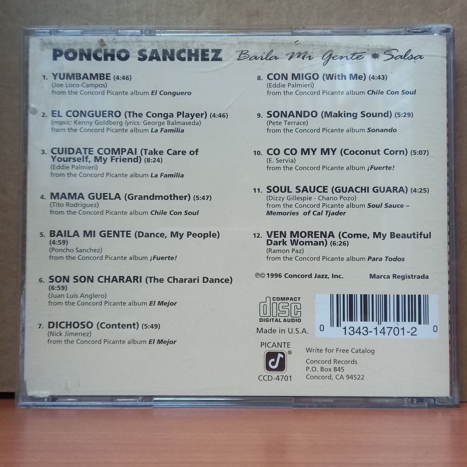 PONCHO SANCHEZ - BAILA MI GENTE / SALSA! (1996) - CD 2.EL
