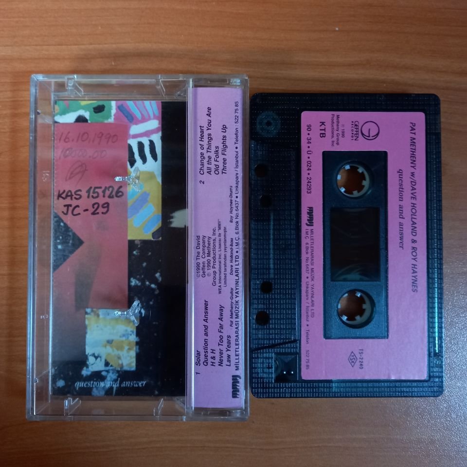 PAT METHENY, DAVE HOLLAND, ROY HAYNES - QUESTION AND ANSWER (1990) - KASET 2.EL