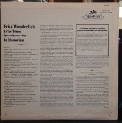 FRITZ WUNDERLICH - LYRIC TENOR - PLAK 2.EL