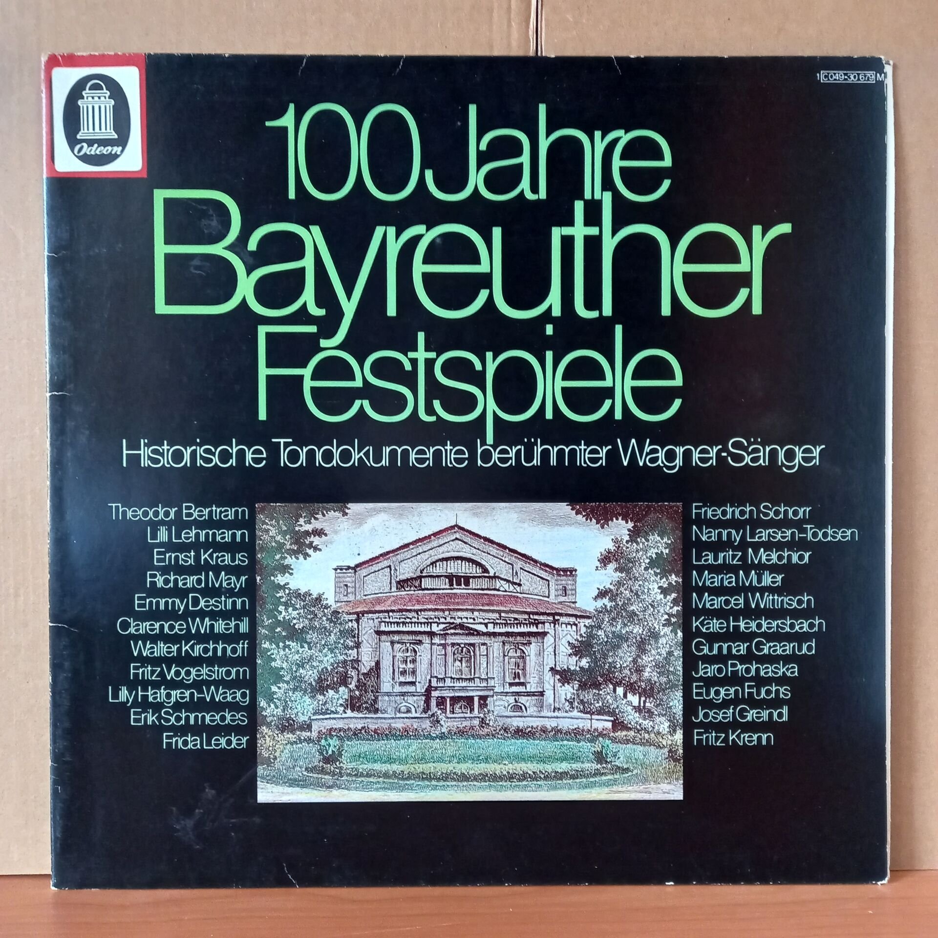 100 JAHRE BAYREUTHER FESTSPIELE - HISTORISCHE TONDOKUMENTE BERUHMTER WAGNER-SANGER / THEODOR BERTHAM, LILLI LEHMANN, ERNST KRAUS, LAURITZ MELCHIOR, FRITZ KRENN, FRIDA LEIDER (1976) - LP 2.EL PLAK