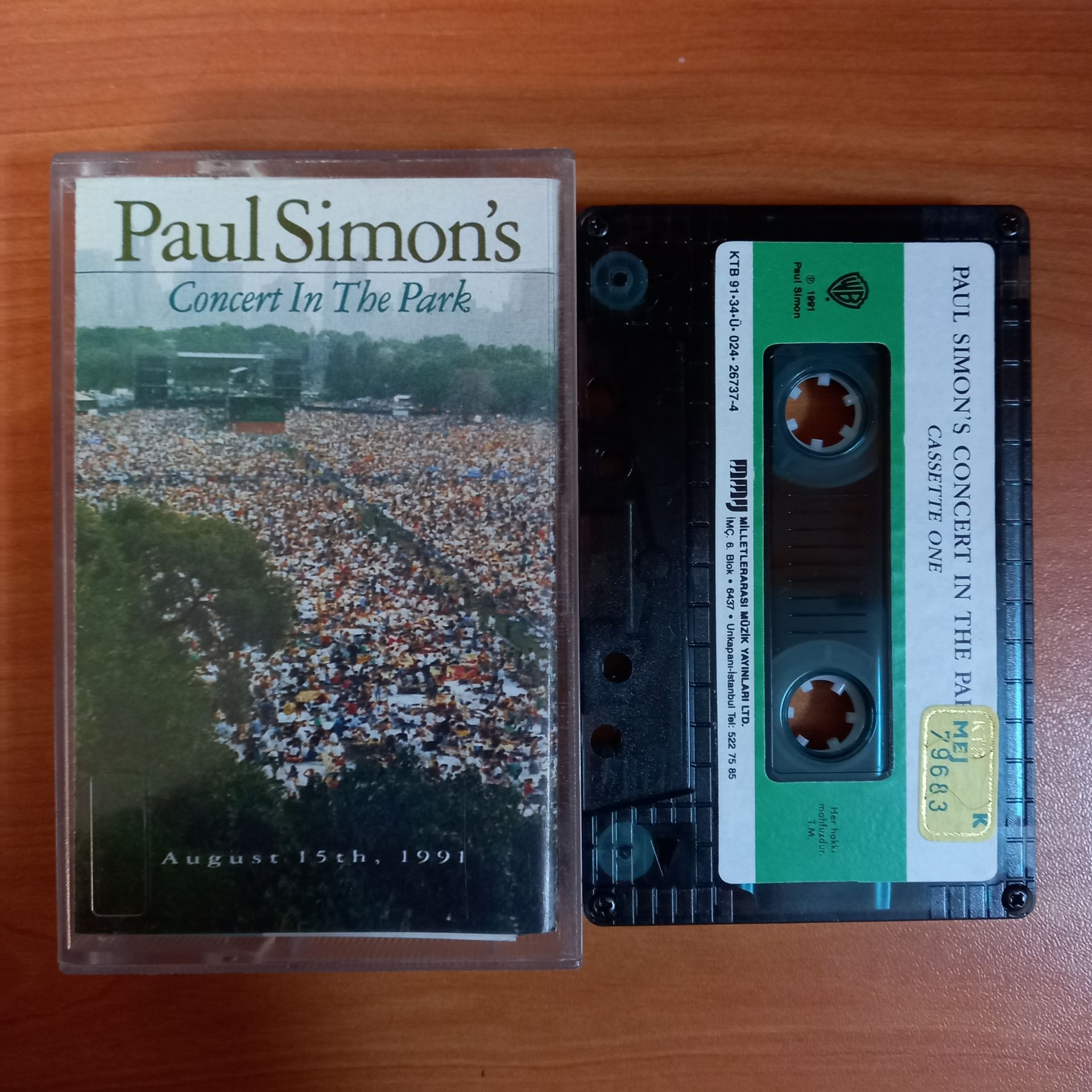 PAUL SIMON - PAUL SIMON'S CONCERT IN THE PARK / CASSETTE ONE (1991) - KASET 2.EL
