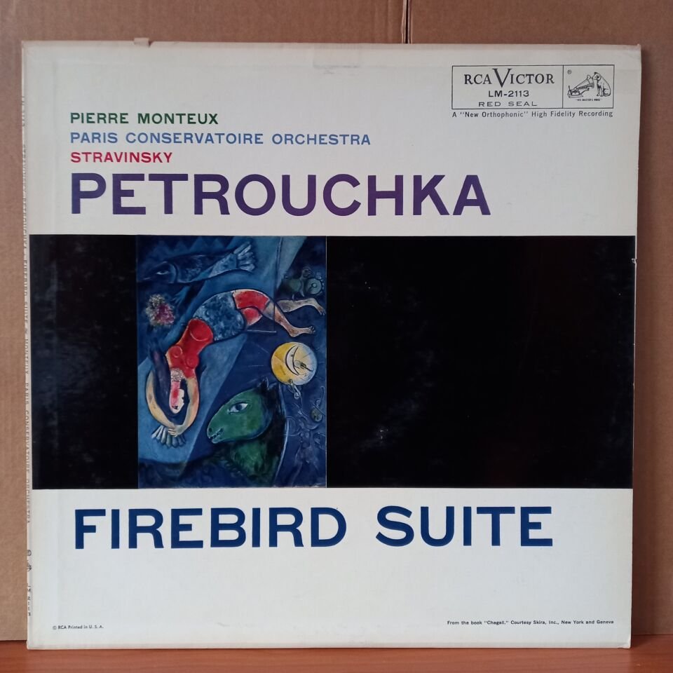 STRAVINSKY: PETROUCHKA / FIREBIRD SUITE / PIERRE MONTEUX & PARIS CONSERVATOIRE ORCHESTRA (1957) - LP 2.EL PLAK