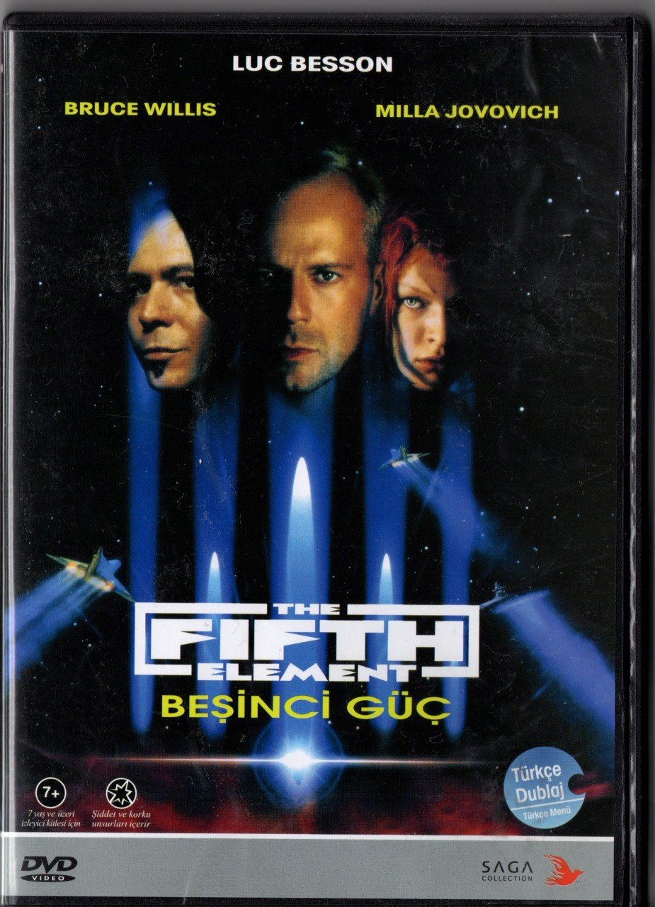 BEŞİNCİ GÜÇ - THE FIFTH ELEMENT - BRUCE WILLIS - MILLA JOVOVICH - LUC BESSON - DVD 2.EL