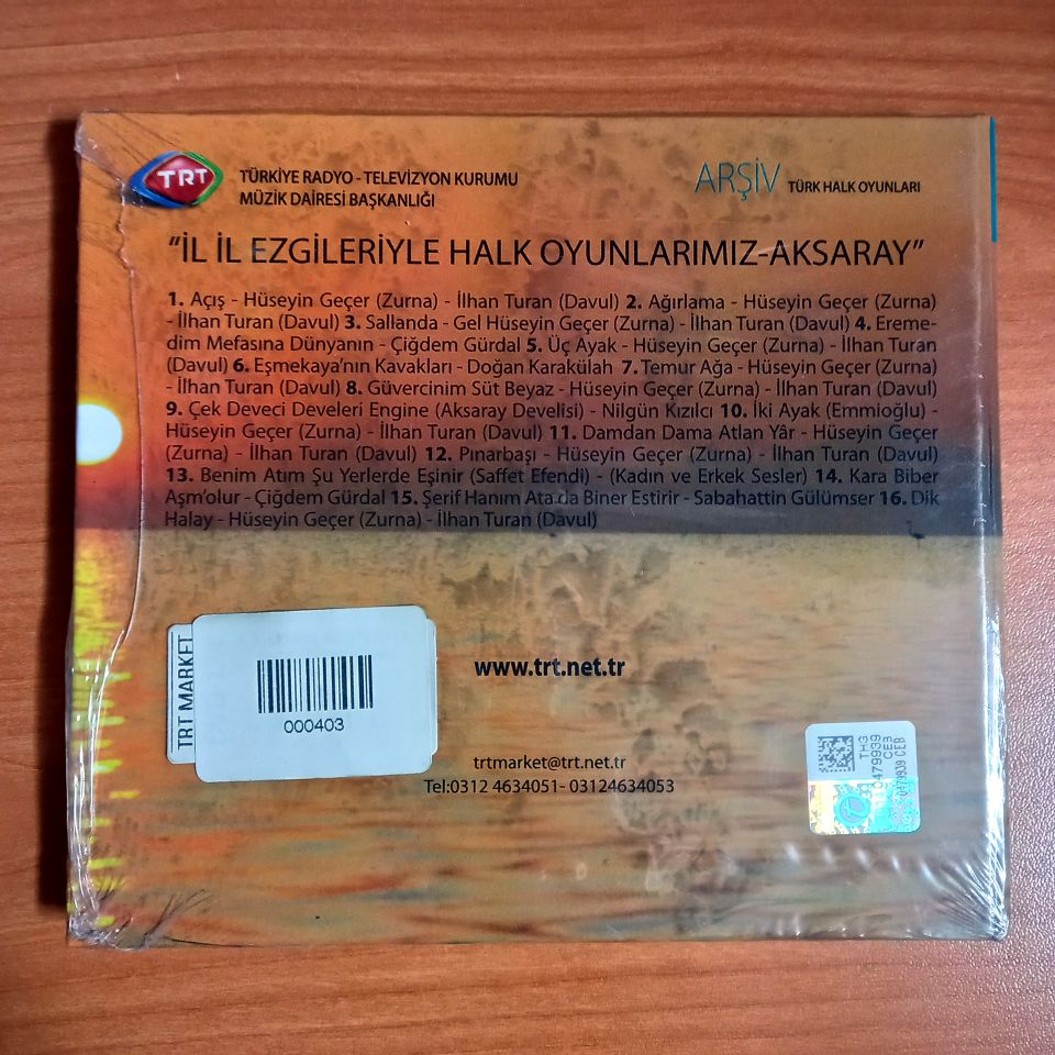 İL İL EZGİLERİYLE HALK OYUNLARIMIZ: AKSARAY / TÜRK HALK OYUNLARI / TRT ARŞİV SERİSİ 293 - DVD SIFIR
