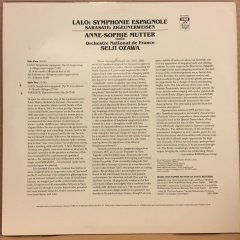LALO SYMPHONIE ESPAGNOLE ANNE SOPHIE MUTTER, SEIJI OZAWA 1985 2.EL PLAK