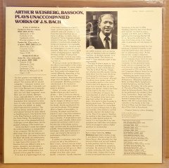 BACH AND BASSOON ALL ALONE TOGETHER - ARTHUR WEISBERG (1987) - LP DÖNEM BASKI SIFIR PLAK