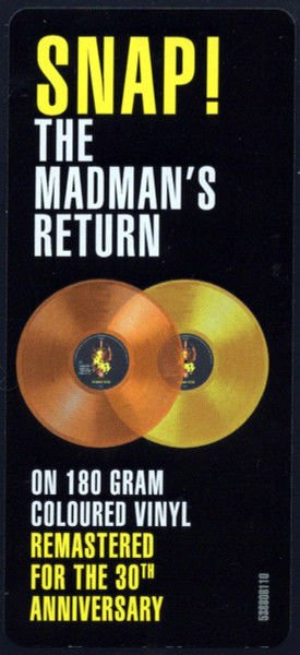 SNAP! – THE MADMAN'S RETURN (1992) - 2LP 2022 REMASTERED REISSUE 30TH ANNIVERSARY 180GR COLOURED VINYL  RENKLİ SIFIR PLAK