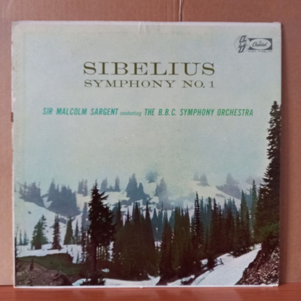 SIBELIUS: SYMPHONY NO. 1 IN E MINOR / SIR MALCOLM SARGENT CONDUCTING THE B.B.C. SYMPHONY ORCHESTRA (1958) - LP 2.EL PLAK