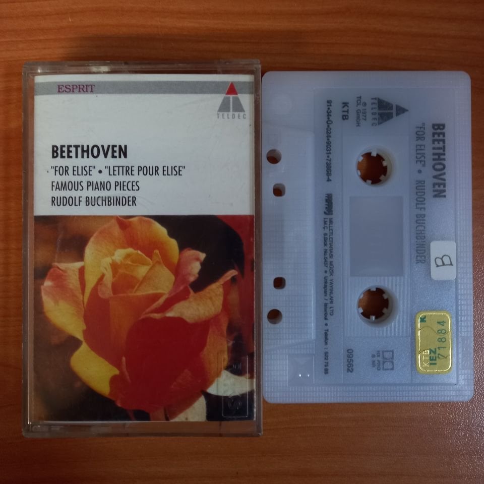 BEETHOVEN - FOR ELISE / FAMOUS PIANO PIECES / RUDOLF BUCHBINDER (1991) - KASET 2.EL