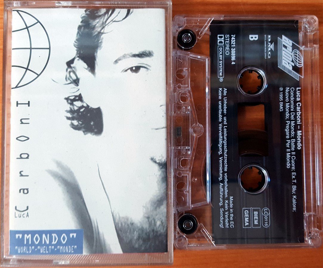 LUCA CARBONI - MONDO (1995) CASSETTE MADE IN EU ''USED''