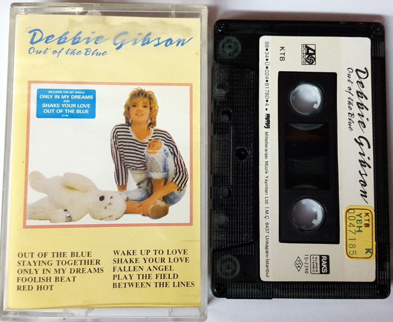DEBBIE GIBSON - OUT OF THE BLUE (1988) MMY CASSETTE MADE IN TURKEY ''USED''