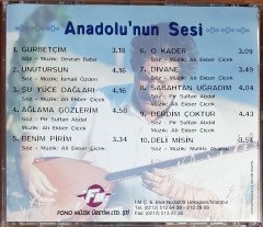 ALİ EKBER ÇİÇEK - ANADOLU'NUN SESİ (1999) FONO MÜZİK CD 2.EL