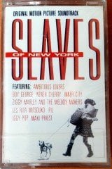 SLAVES OF NEW YORK - SOUNDTRACK NENEH CHERRY MAXI PRIEST BOY GEORGE IGGY POP (1989) TOPKAPI CASSETTE MADE IN TURKEY ''NEW'' PAPER LABEL