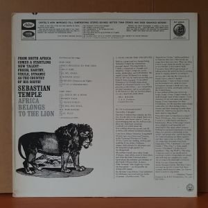 SEBASTIAN TEMPLE - AFRICA BELONGS TO THE LION (1965) - LP 2.EL PLAK