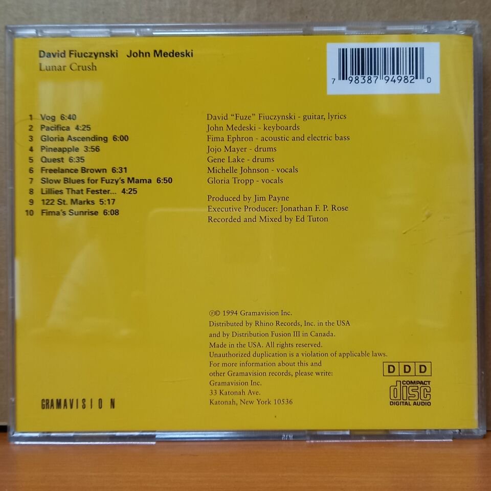 DAVID FIUCZYNSKI & JOHN MEDESKI – LUNAR CRUSH (1994) - CD 2.EL