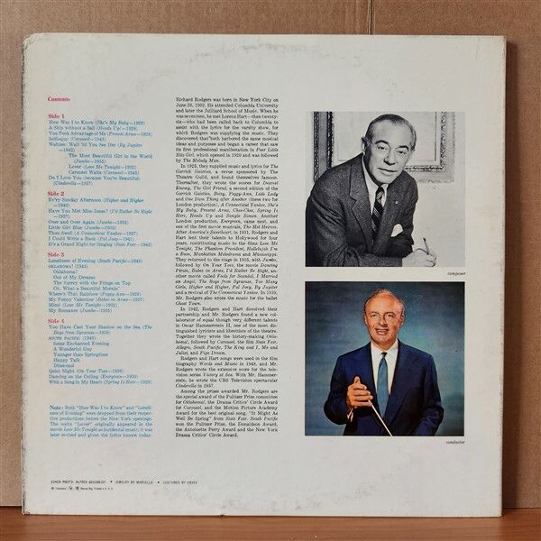 THE COLUMBIA ALBUM OF RICHARD RODGERS / ANDRE KOSTELANETZ AND HIS ORCHESTRA (1957) - 2LP 2.EL PLAK