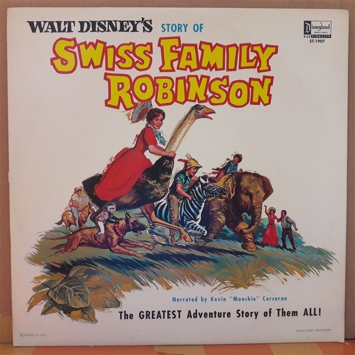 SWISS FAMILY ROBINSON (1963) - WALT DISNEY - LP PLAK 2.EL