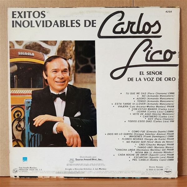 CARLOS LICO – EXITOS INOLVIDABLES DE CARLOS LICO (1982) - LP 2.EL PLAK