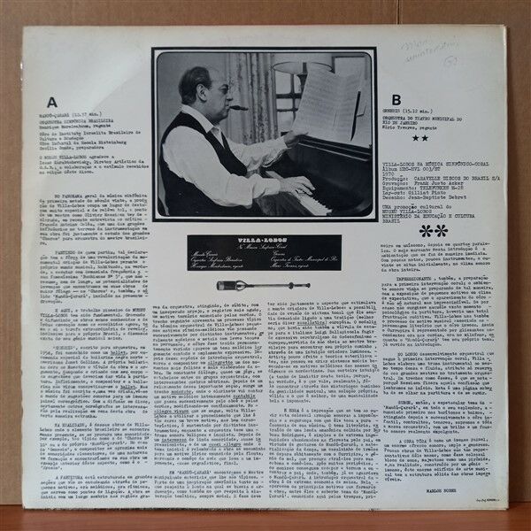 VILLA-LOBOS – NA MUSICA SINFONICO-CORAL (1970) - LP 2.EL PLAK