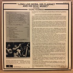 GIORA FEIDMAN - LONG LIVE GIORA HIS CLARINET AND HIS SOUL MUSIC (1977) KLEZMER 2.EL PLAK