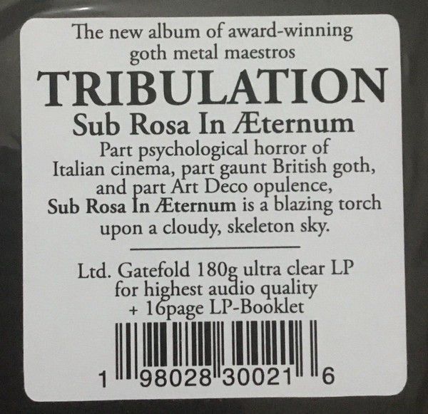 TRIBULATION - SUB ROSA IN ÆTERNUM (2004) - LP 180GR SIFIR PLAK