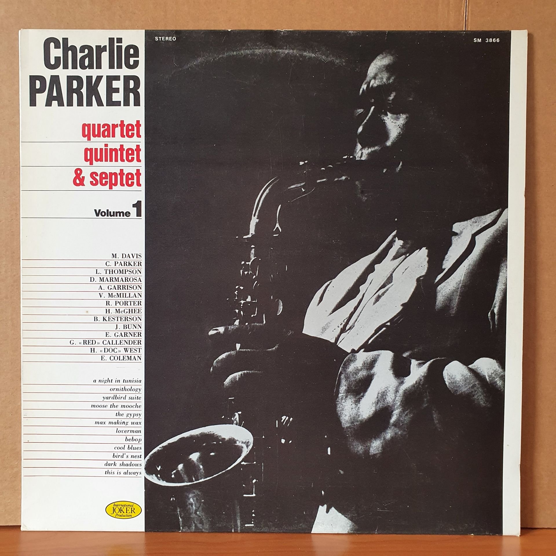 CHARLIE PARKER - QUARTET QUINTET & SEPTET VOLUME 1 (1980) - LP 2.EL PLAK