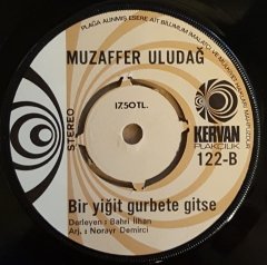 MUZAFFER ULUDAĞ - TUTKU / BİR YİĞİT GURBETE GİTSE - 7'' 45 DEVİR KAPAKLI KERVAN 2.EL