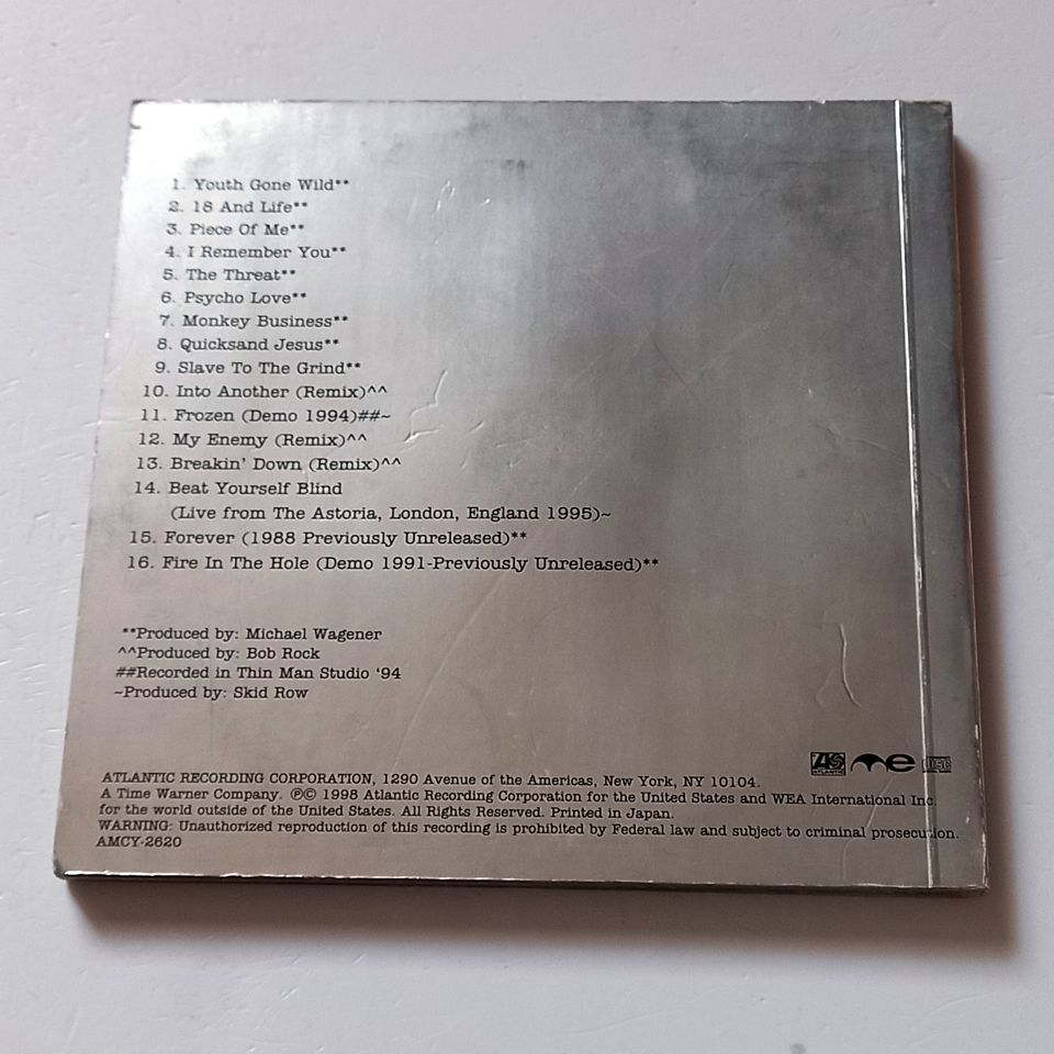SKID ROW – FORTY SEASONS: THE BEST OF SKID ROW (1998) - CD 2000 JAPON LIMITED EDITION DIGIBOOK 2.EL