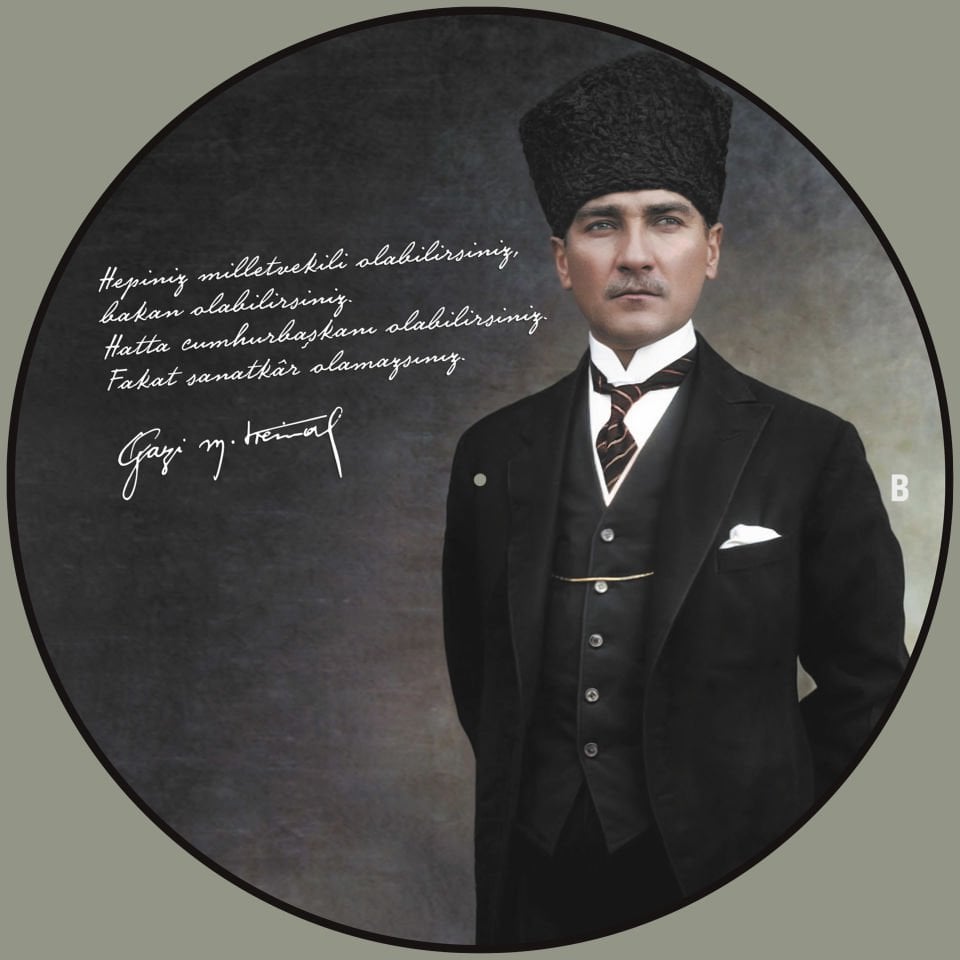 ATATÜRK'ÜN SEVDİĞİ ŞARKILAR - FİKRİMİN İNCE GÜLÜ , VARDAR OVASI / SOLİST ERTAN SERT (2017) - LP COMPILATION 2025 PICTURE DISC (RESİM BASKILI) VE SINIRLI NUMARALI LIMITED EDITION SIFIR PLAK