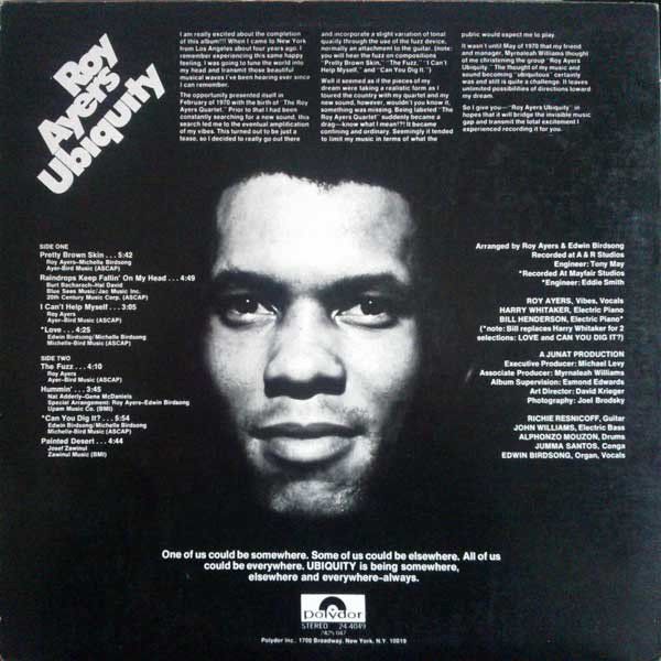 ROY AYERS - UBIQUITY (1970) - LP 2024 REISSUE 180GR SIFIR PLAK